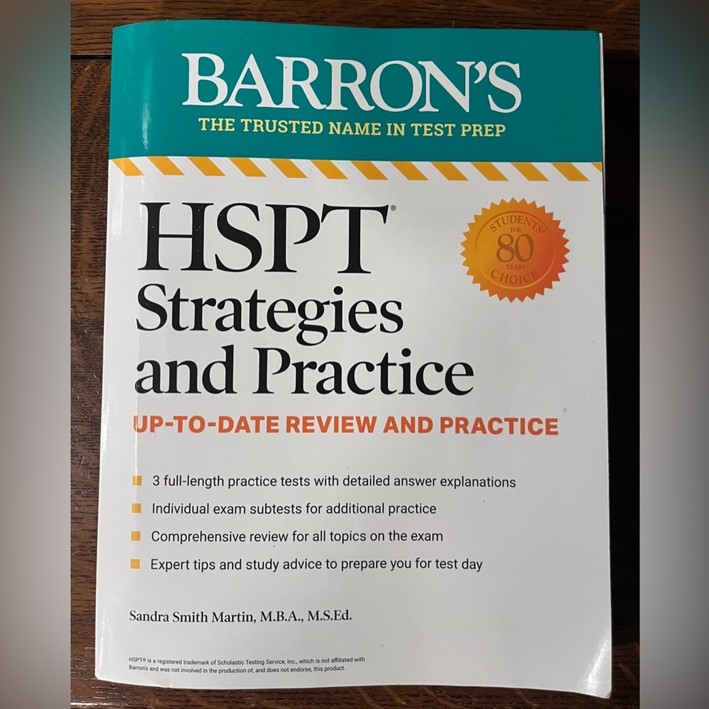 HSPT Strategies and Practice, Second Edition: Prep Book with 3 Practice Test